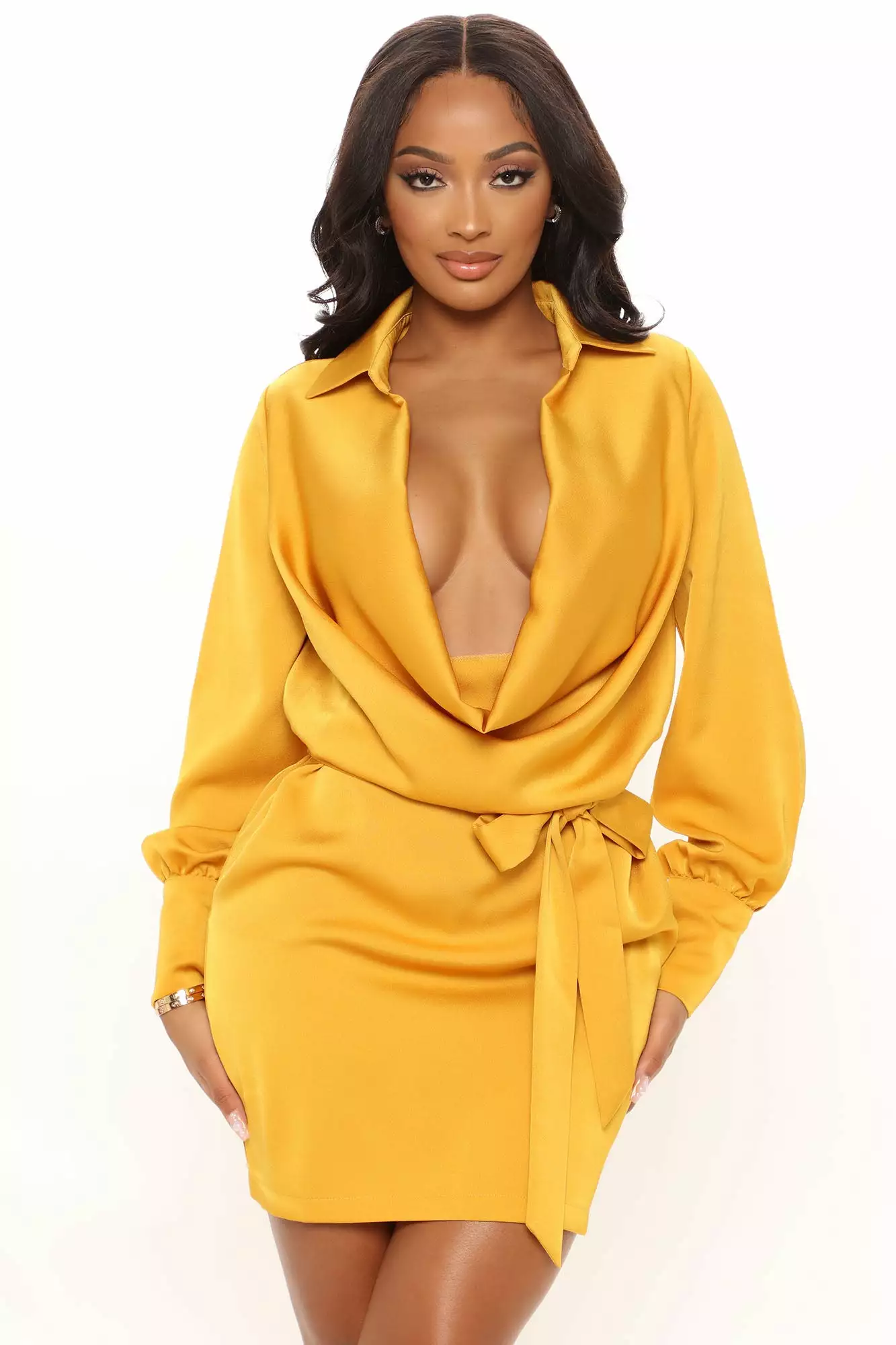 Fashion Nova I'm The One Mini Dress - Mustard 3 Fashion Nova I'm The One Mini Dress - Mustard