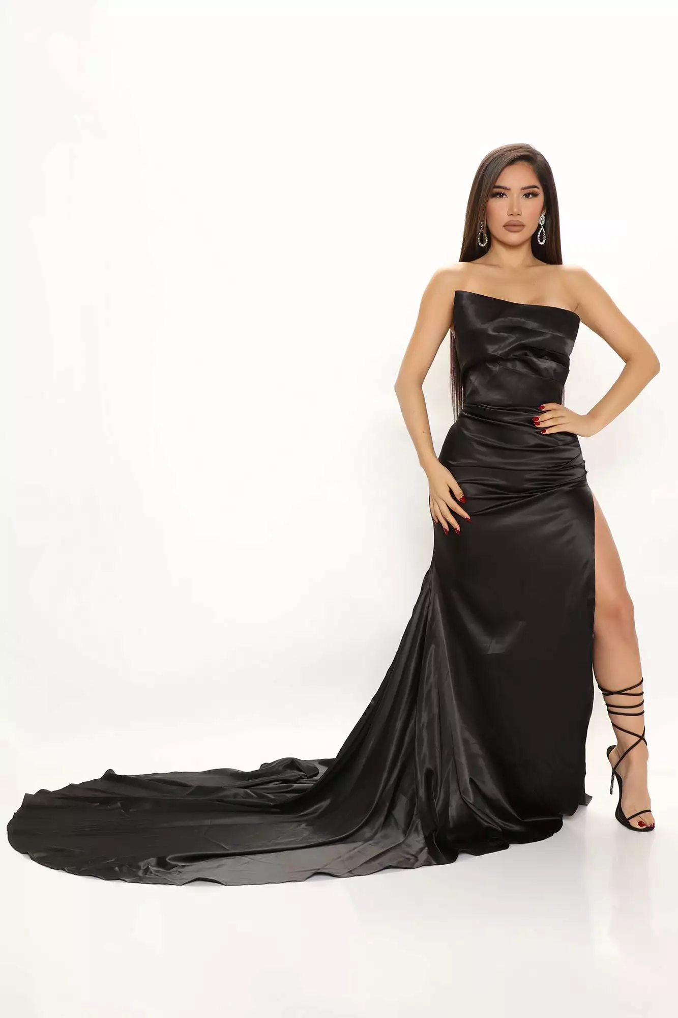 Fashion Nova Art Of Seduction Satin Gown - Black 5 Fashion Nova Art Of Seduction Satin Gown - Black - Image 3