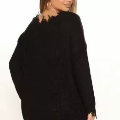 Fashion Nova Sarabeth Sweater Mini Dress - Black -Fashion Nova Dresses Shop 11 12 21Studio3 CE MJ 10 54 10 6 JD10963 Black P 1532 WG