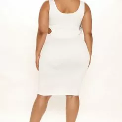 Fashion Nova Cut It Out Ribbed Midi Dress - Off White -Fashion Nova Dresses Shop 11 15 21Studio3 ME KP 11 41 51 29 TD1363 OffWhite 2418 PLUS KL