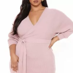 Fashion Nova Mona Sweater Midi Dress - Mauve -Fashion Nova Dresses Shop 11 16 20Studio3 RT ON 10 47 51 33 ID2591 Mauve 0539 PLUS KL