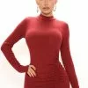 Fashion Nova Krissy Ruched Mini Dress - Burgundy