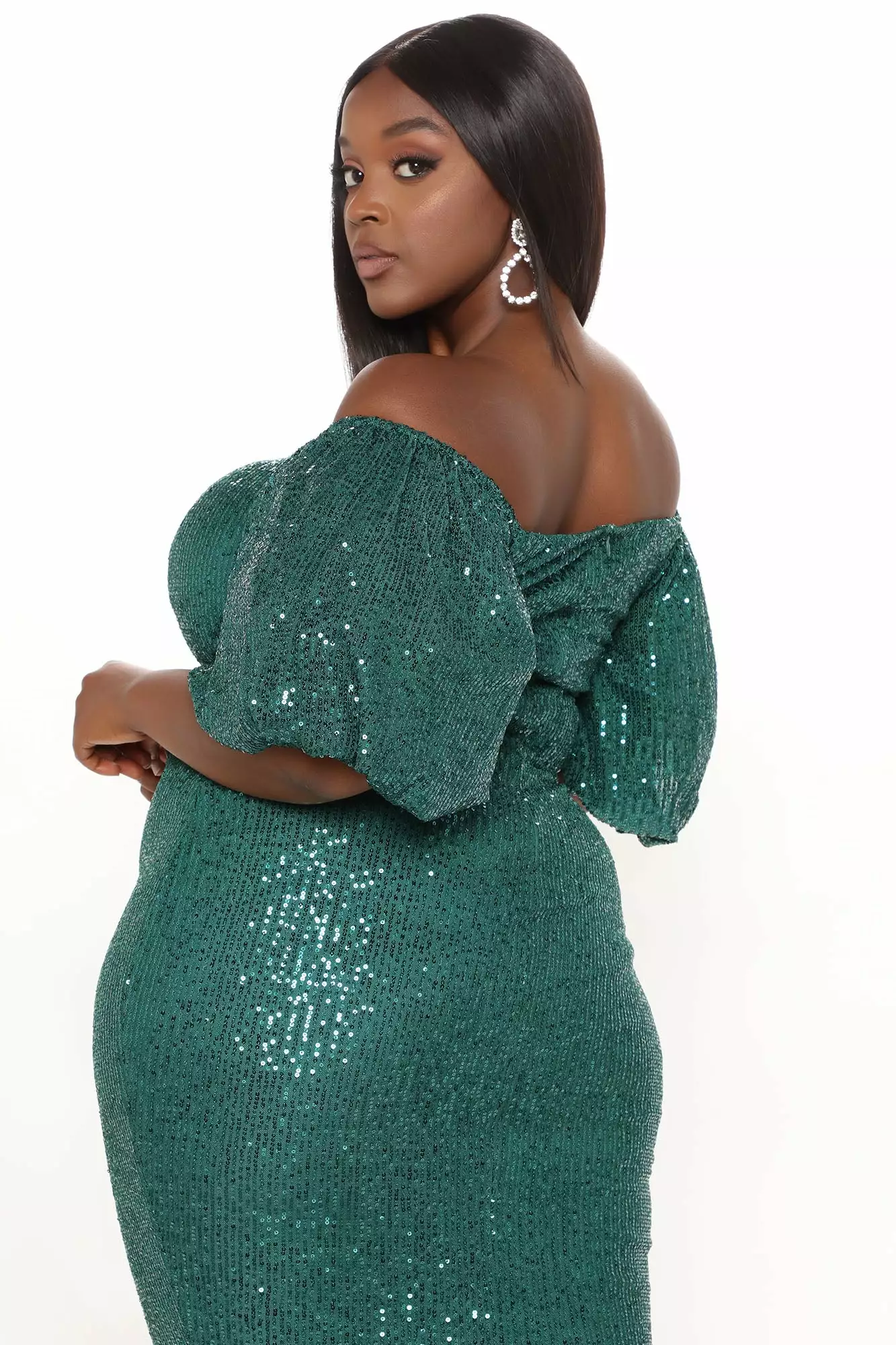 Fashion Nova God's Gift Sequin Midi Dress - Hunter 10 Fashion Nova God's Gift Sequin Midi Dress - Hunter - Image 8