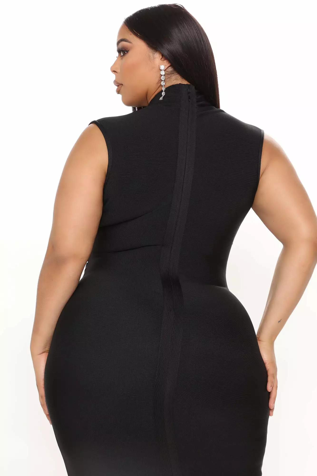 Fashion Nova Classic Bandage Midi Dress - Black 10 Fashion Nova Classic Bandage Midi Dress - Black - Image 8