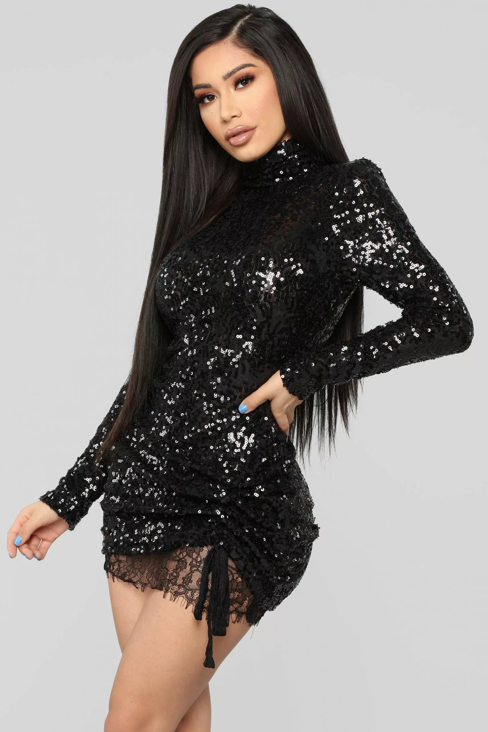 Fashion Nova Craze For Fame Sequin Mini Dress - Black 4 Fashion Nova Craze For Fame Sequin Mini Dress - Black - Image 2