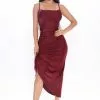 Fashion Nova Gabby Abby Satin Midi Dress - Burgundy -Fashion Nova Dresses Shop 11 19 20Studio2 RT SD 14 45 38 45 MD2461 Burgundy 2231 NT