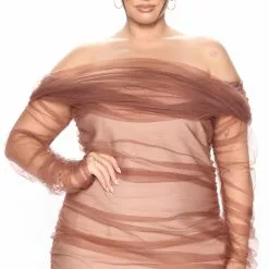 Fashion Nova Ruched And Ready Bandage Midi Dress - Taupe -Fashion Nova Dresses Shop 11 20 2 Studio5 RT KW 10 47 471 LD15 Taupe5984 PLUS KL