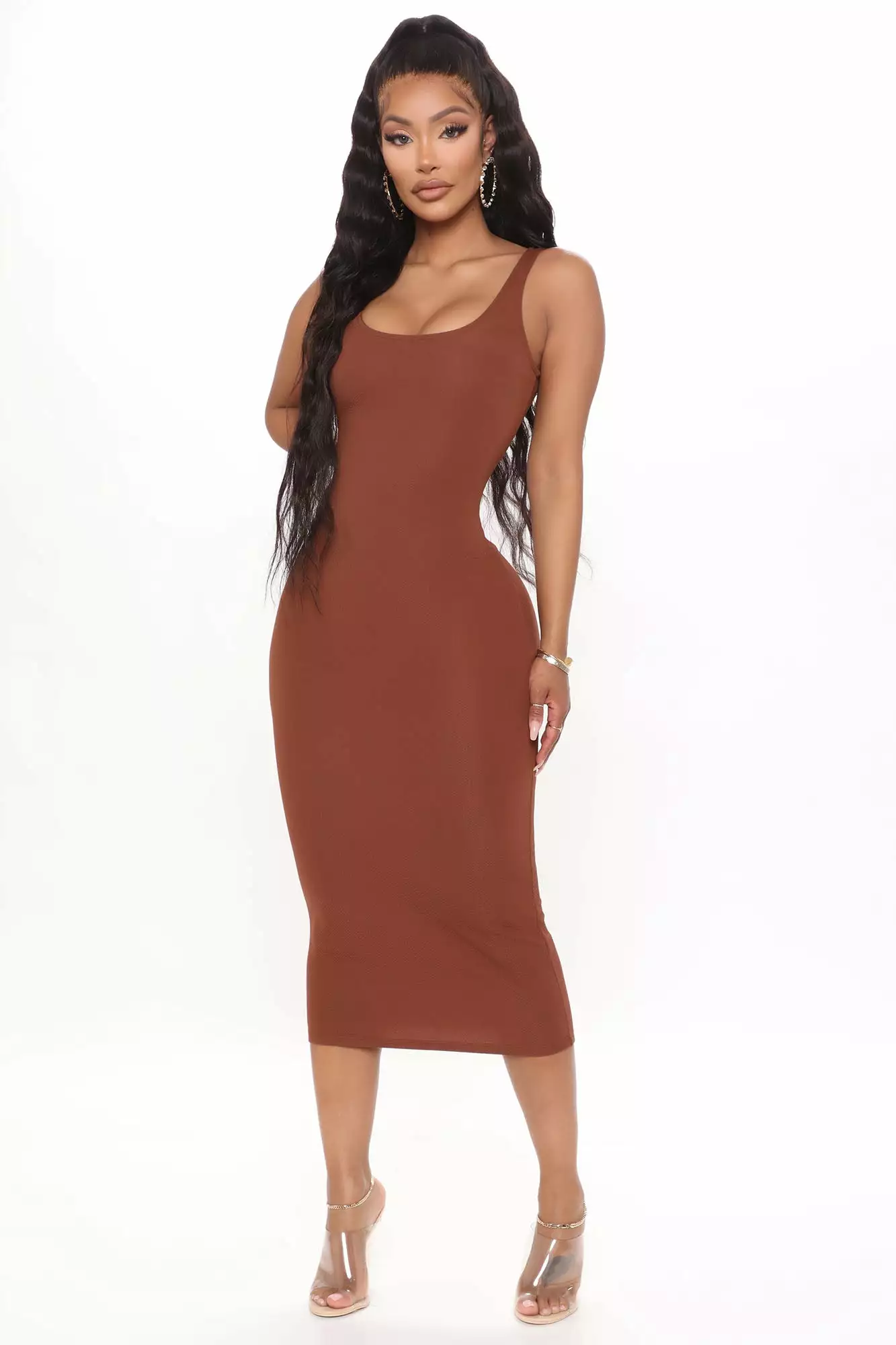 Fashion Nova Feeling Reborn Midi Dress - Brown 3 Fashion Nova Feeling Reborn Midi Dress - Brown