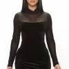 Fashion Nova Sierra Velvet Mini Dress - Black -Fashion Nova Dresses Shop 11 20 20Studio4 CE SA 15 22 50 57 RD71372 Black 53249 EH