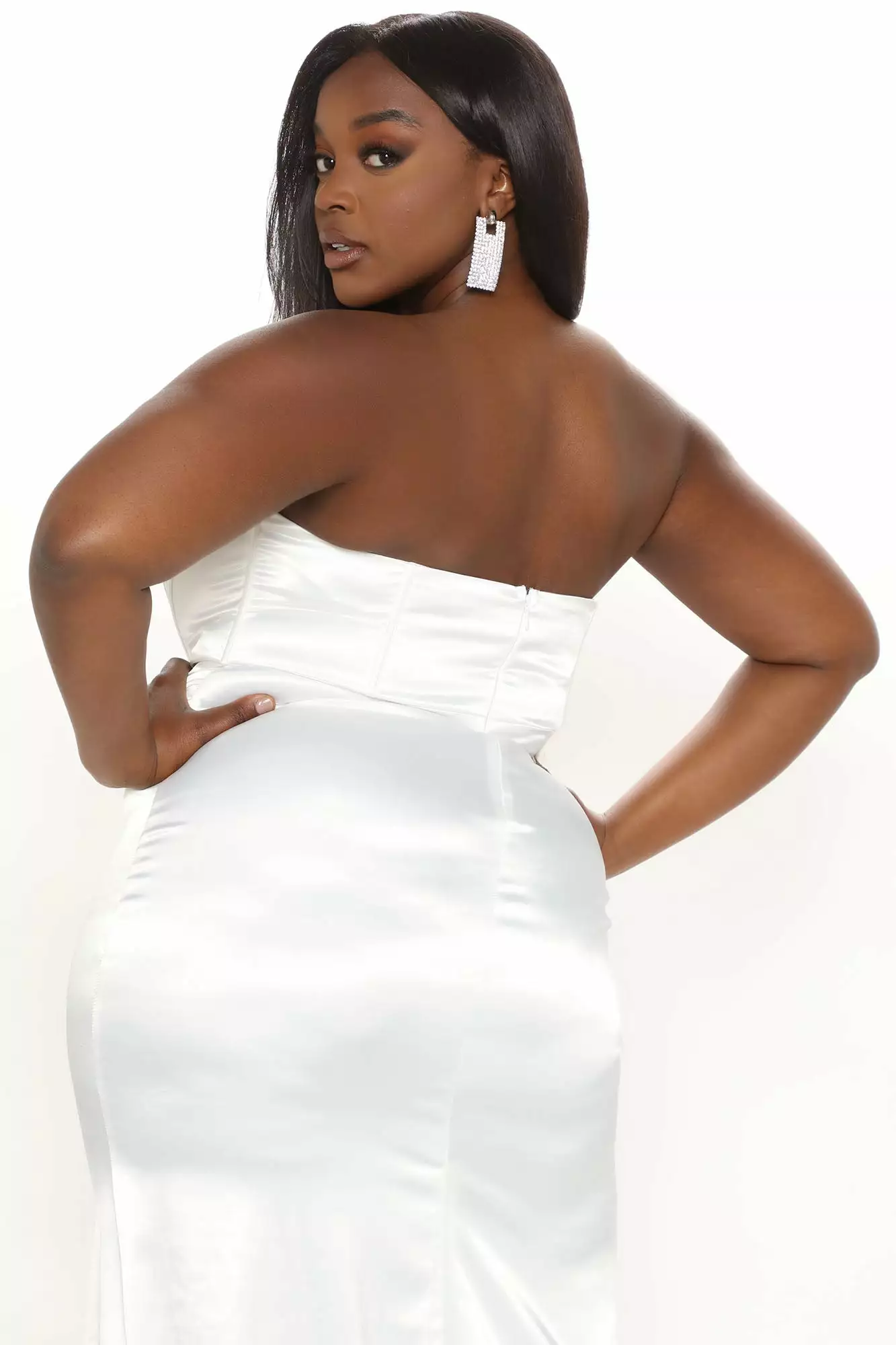 Fashion Nova Celebration Time Satin Gown - White 10 Fashion Nova Celebration Time Satin Gown - White - Image 8