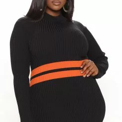 Fashion Nova Amazing Grace Sweater Midi Dress - Black/combo -Fashion Nova Dresses Shop 11 24 21Studio3 ME TB 14 30 01 58 SBD097 Blackcombo 8591 PLUS KL