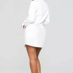 Fashion Nova Friendship Ties Shirt Dress - White -Fashion Nova Dresses Shop 11 26 18 Studio 2 14 51 18 DGI1687 White0567 JD JK scaled
