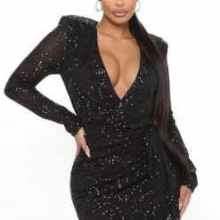 Fashion Nova Center Stage Sequin Mini Dress - Black -Fashion Nova Dresses Shop 11 27 20Studio1 DM MJ 14 36 18 34 TD10161 Black 3726 NT abbb8021 c417 4d53 887f 4657ffe8a0e8