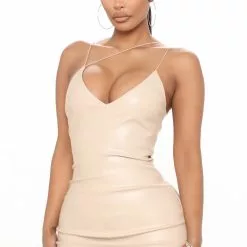 Fashion Nova Make It Sexy Faux Leather Midi Dress - Taupe -Fashion Nova Dresses Shop 11 27 20Studio1 DM MJ 15 05 15 46 D4641 Taupe 3842 NT