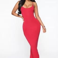 Fashion Nova Ajay Maxi Dress - Red