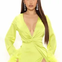 Fashion Nova Feeling Spoiled Satin Maxi Dress - Chartreuse -Fashion Nova Dresses Shop 11 30 21Studio2 ME RL 12 04 32 47 DWRZ12972 Chartreuse 0467 PB