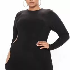 Fashion Nova Rocking Body Cut Out Midi Dress - Black -Fashion Nova Dresses Shop 12 01 20Studio3 RT ON 13 48 35 59 D1267 Black 0800 PLUS RA