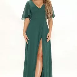 Fashion Nova Elsie Maxi Dress - Emerald