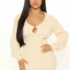 Fashion Nova Perfect Mood Sweater Mini Dress - Cream -Fashion Nova Dresses Shop 12 03 21Studio1 CE 09 50 51 12 SD133 Cream 7262 EH