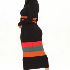 Fashion Nova Amazing Grace Sweater Midi Dress - Black/combo -Fashion Nova Dresses Shop 12 03 21Studio1 CE 14 32 54 68 SBD097 Blackcombo 8027 EH
