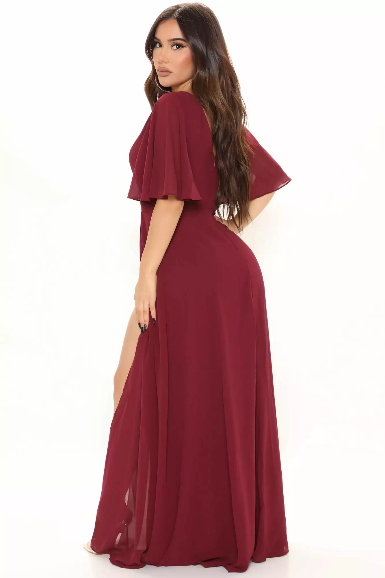 Fashion Nova Elsie Maxi Dress - Burgundy 5 Fashion Nova Elsie Maxi Dress - Burgundy - Image 3