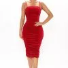 Fashion Nova Smooth Vibe Velvet Ruched Midi Dress - Red -Fashion Nova Dresses Shop 12 07 20Studio2 CE RL 10 01 52 3 DGI3213 Red 11395 NT
