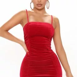 Fashion Nova Smooth Vibe Velvet Ruched Midi Dress - Red 10 Fashion Nova Smooth Vibe Velvet Ruched Midi Dress - Red -Fashion Nova Dresses Shop 12 07 20Studio2 CE RL 10 01 57 3 DGI3213 Red 11399 NT