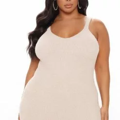 Fashion Nova Living In It Cozy Dress Set - Taupe -Fashion Nova Dresses Shop 12 07 20Studio3 PA MJ 11 00 00 21 D6607C Taupe 0695 PLUS WG