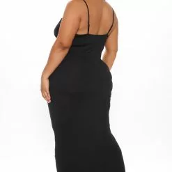 Fashion Nova Feel Your Best Ruched Maxi Dress - Black -Fashion Nova Dresses Shop 12 07 20Studio3 PA MJ 11 34 27 28 JD39289 Black 0555 PLUS NT