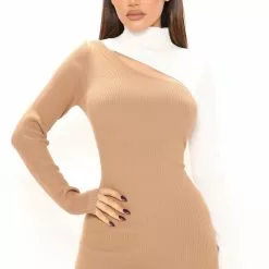 Fashion Nova Fall Fixation Sweater Midi Dress - Camel/combo -Fashion Nova Dresses Shop 12 07 21Studio2 RT TB 09 28 25 8 RDAD5360FN Camelcombo P 3054 EH