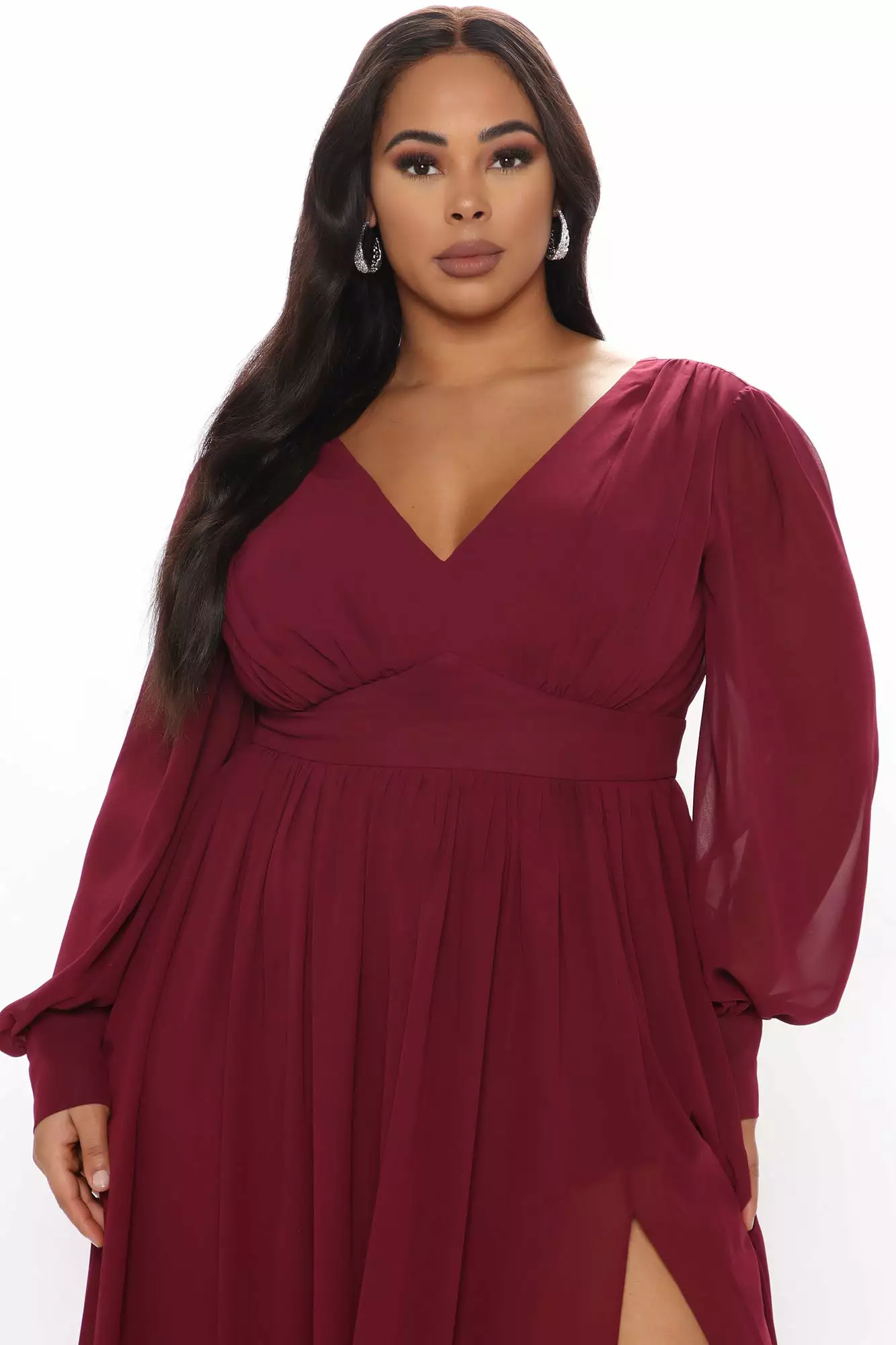 Fashion Nova I'm The One Maxi Dress - Burgundy 4 Fashion Nova I'm The One Maxi Dress - Burgundy - Image 2