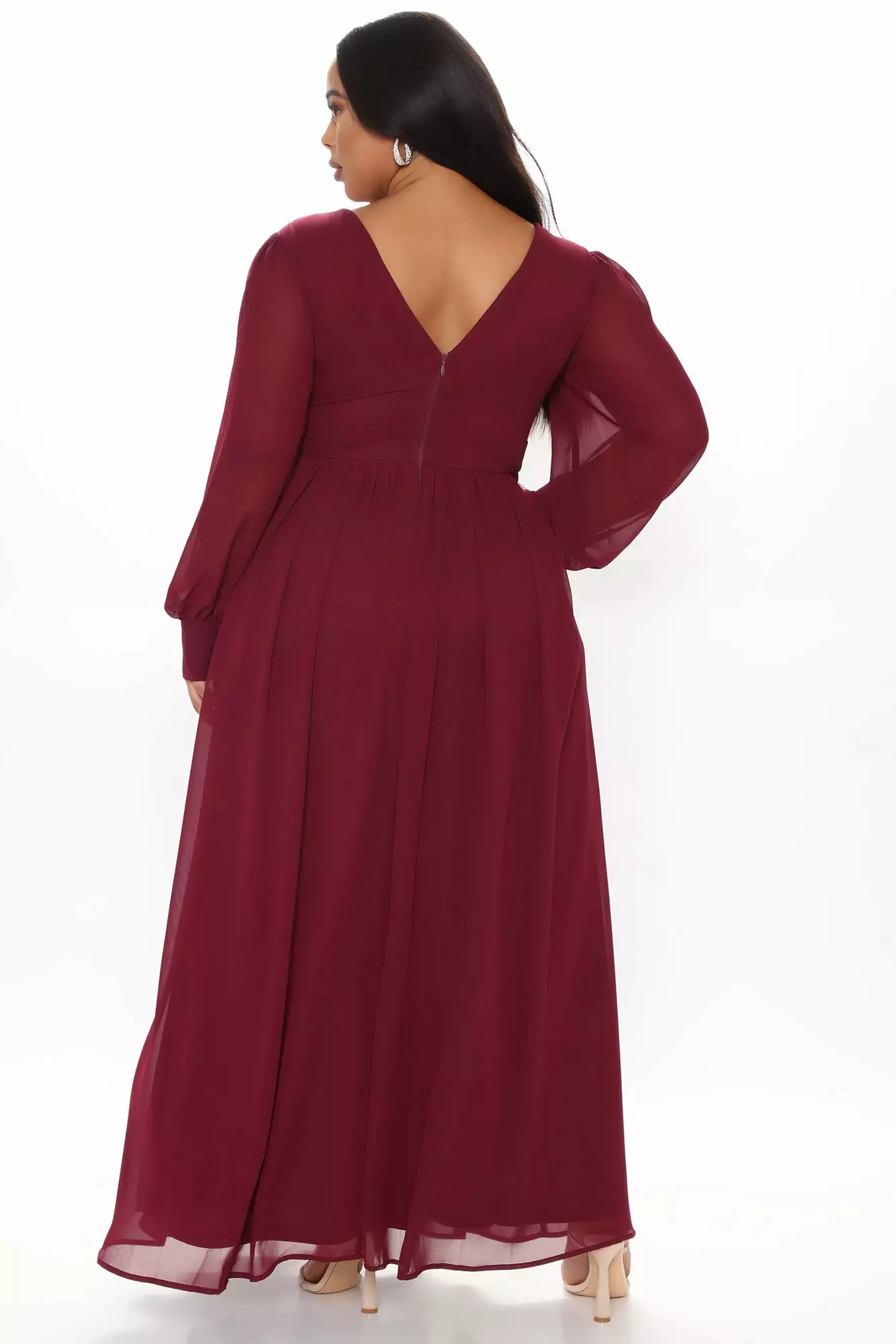 Fashion Nova I'm The One Maxi Dress - Burgundy 5 Fashion Nova I'm The One Maxi Dress - Burgundy - Image 3