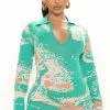 Fashion Nova Catching A Vibe Sweater Mini Dress - Green/combo
