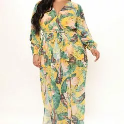 Fashion Nova Park Avenue Maxi Dress - Yellow/combo -Fashion Nova Dresses Shop 12 09 21Studio3 RT MJ 10 10 59 17 MA8441 Yellowcombo 3310 PLUS SG