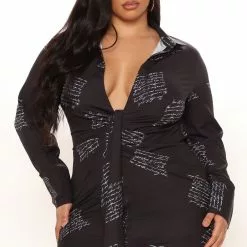 Fashion Nova Unwritten Words Mini Dress - Black -Fashion Nova Dresses Shop 12 09 21Studio3 RT MJ 11 05 02 30 XS159 Black 3431 PLUS WG