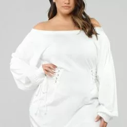 Fashion Nova Rise And Grind Corset Dress - White -Fashion Nova Dresses Shop 12 12 18 Studio 3 AB 15 19 56 71103K White 14448 AJ scaled