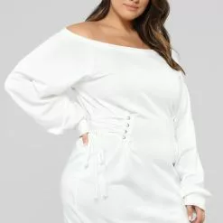 Fashion Nova Rise And Grind Corset Dress - White -Fashion Nova Dresses Shop 12 12 18 Studio 3 AB 15 19 56 71103K White 14455 AJ scaled