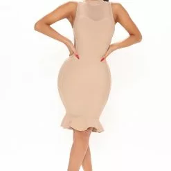 Fashion Nova On A Special Occasion Bandage Midi Dress - Nude -Fashion Nova Dresses Shop 12 14 20Studio2 RT SD 10 38 10 31 MD6130 Nude 14721 RA