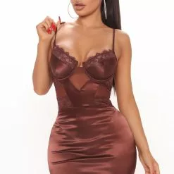 Fashion Nova Sexy And In Love Satin Mini Dress - Chestnut 15 Fashion Nova Sexy And In Love Satin Mini Dress - Chestnut -Fashion Nova Dresses Shop 12 14 20Studio2 RT SD 11 39 14 46 DH25399 Chestnut 14862 WG