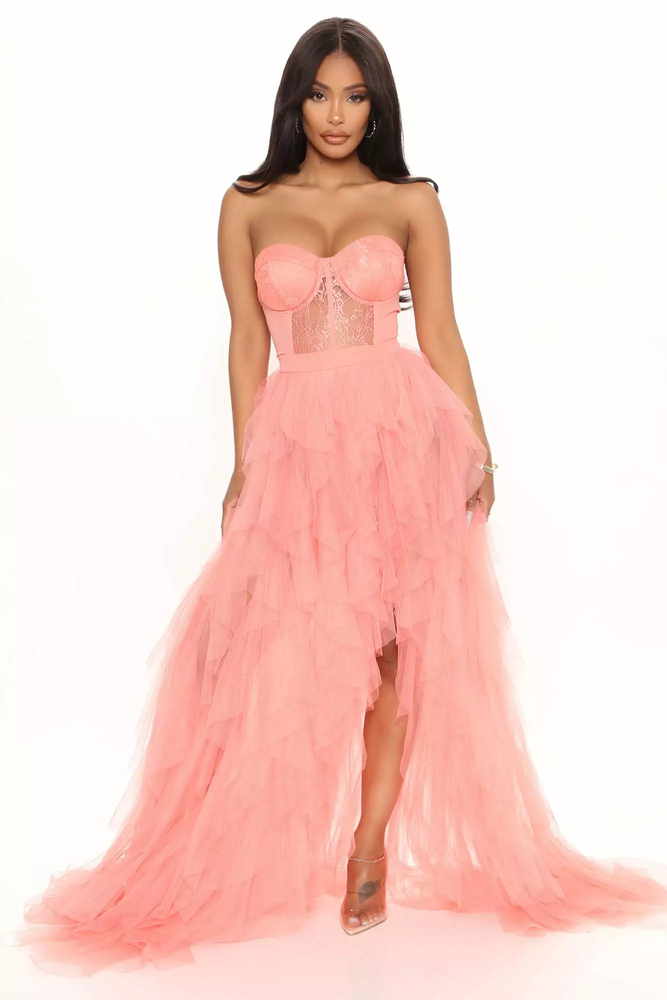 Fashion Nova Making A Scene Maxi Dress - Coral - Image 3