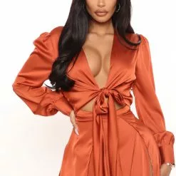 Fashion Nova Entice Me Satin Maxi Dress - Bronze -Fashion Nova Dresses Shop 12 15 20Studio1 CE ON 15 18 34 35 DR1301 Bronze 3978 RA