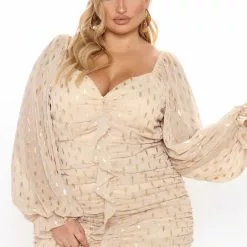 Fashion Nova Always Chasing Ruched Mini Dress - Taupe -Fashion Nova Dresses Shop 12 16 20Sudio3 SN SD 13 50 37 35 ED3061FN Taupe PLUS 0594 JK