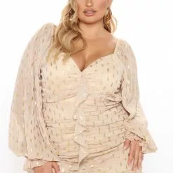 Fashion Nova Always Chasing Ruched Mini Dress - Taupe -Fashion Nova Dresses Shop 12 16 20Sudio3 SN SD 13 50 39 35 ED3061FN Taupe PLUS 0596 JK