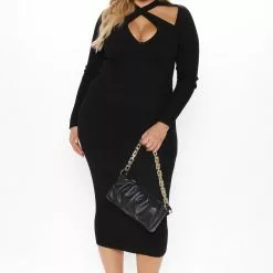 Fashion Nova Caught Looking Sweater Midi Dress - Black -Fashion Nova Dresses Shop 12 16 20Sudio3 SN SD 14 06 49 39 1870FN Black PLUS 0676 JK