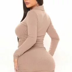 Fashion Nova Shay Ribbed Mini Dress - Taupe 9 Fashion Nova Shay Ribbed Mini Dress - Taupe -Fashion Nova Dresses Shop 12 16 21Studio2 ME ON 11 50 21 46 RD44266L Taupe 7275 EH