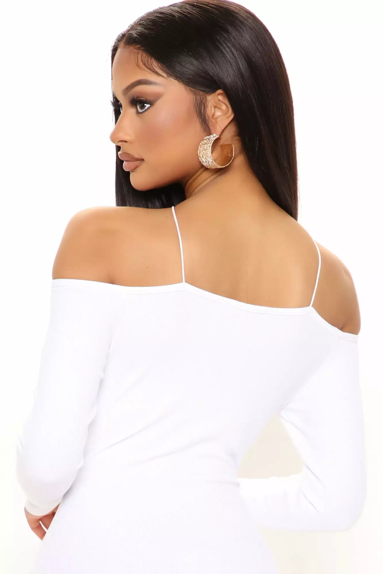 Fashion Nova Hilaria Ribbed Midi Dress - White 7 Fashion Nova Hilaria Ribbed Midi Dress - White - Image 5