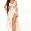 Fashion Nova Unapologetic Satin Gown - Champagne