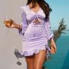 Fashion Nova All Night Longer Satin Mini Dress - Lilac -Fashion Nova Dresses Shop AllNightLongerSatinMiniDress Lilac MER