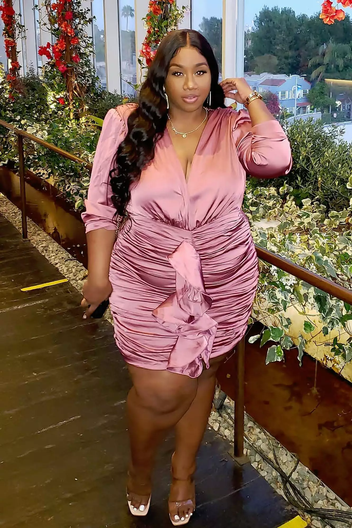 Fashion Nova All Ruffled Up Satin Mini Dress - Mauve 7 Fashion Nova All Ruffled Up Satin Mini Dress - Mauve - Image 5