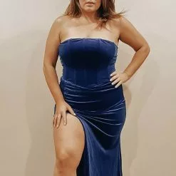 Fashion Nova All Yours For Tonight Velvet Maxi Dress - Royal -Fashion Nova Dresses Shop AllYoursForTonightVelvetMaxiDress Royal MER CURVE